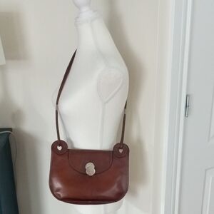 Vintage Brown Leather Shoulder Bag